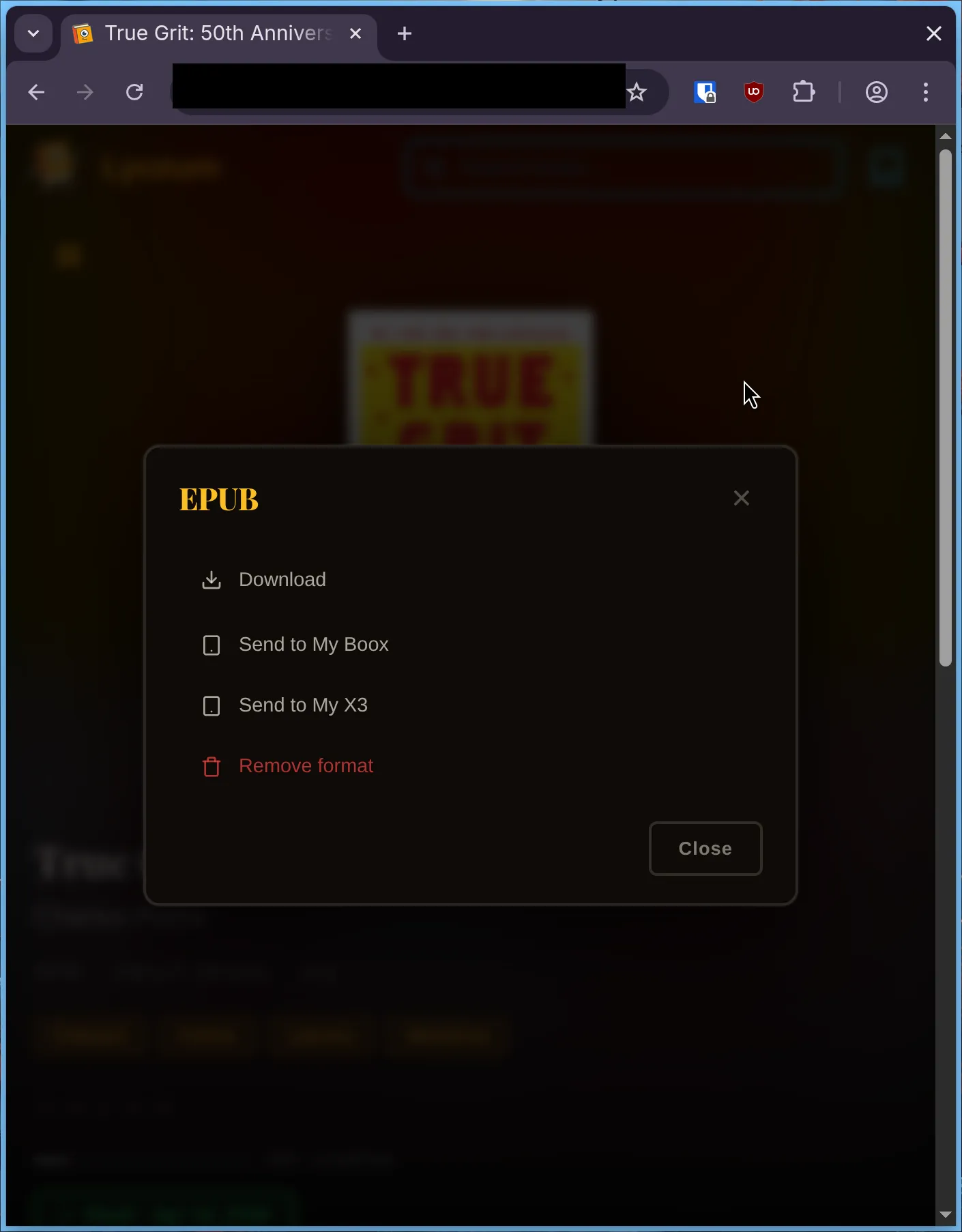 Send to device dialog in Lyceum